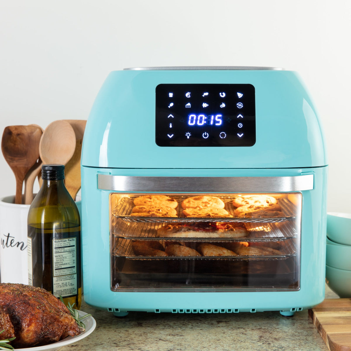 1800W 16.9qt Digital Air Fryer Oven All-in-One Oil-less Air Fryer