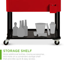 Load image into Gallery viewer, Portable Rolling Cooler Cart w/ Bottle Opener, Catch Tray
