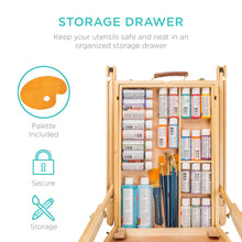 Load image into Gallery viewer, Portable Folding French Style Easel Tripod Stand w/ Drawer, Palette
