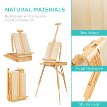 Load image into Gallery viewer, Portable Folding French Style Easel Tripod Stand w/ Drawer, Palette
