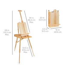 Load image into Gallery viewer, Portable Folding French Style Easel Tripod Stand w/ Drawer, Palette
