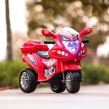 Load image into Gallery viewer, 6V Kids 3-Wheel Motorcycle Ride-On Toy w/ LED Lights, Music, Storage
