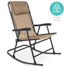 Load image into Gallery viewer, Foldable Zero Gravity Patio Rocking Lounge Chair
