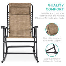 Load image into Gallery viewer, Foldable Zero Gravity Patio Rocking Lounge Chair
