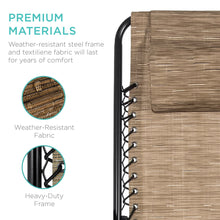 Load image into Gallery viewer, Foldable Zero Gravity Patio Rocking Lounge Chair
