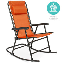 Load image into Gallery viewer, Foldable Zero Gravity Patio Rocking Lounge Chair

