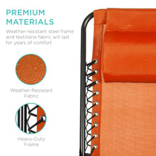 Load image into Gallery viewer, Foldable Zero Gravity Patio Rocking Lounge Chair
