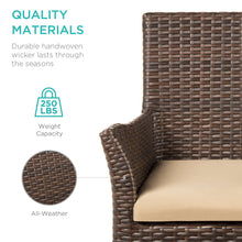 Load image into Gallery viewer, All-Weather Wicker Counter-Height Swivel Bar Stool w/ Cushion
