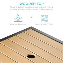 Load image into Gallery viewer, Outdoor Wicker Patio Side Table Accent Furniture w/ Umbrella Hole
