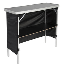 Load image into Gallery viewer, Portable Pop-Up Bar Table w/ Carrying Case, Removable Skirt - Black
