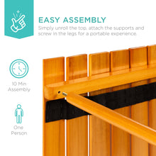 Load image into Gallery viewer, Foldable Indoor Outdoor Wooden Table w/ Carrying Case - 28x28in
