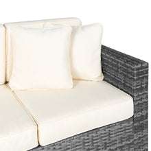 Load image into Gallery viewer, Outdoor 3-Seat All-Weather Wicker Lounge Sofa w/ Removable Cushions
