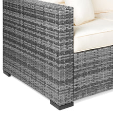 Load image into Gallery viewer, Outdoor 3-Seat All-Weather Wicker Lounge Sofa w/ Removable Cushions
