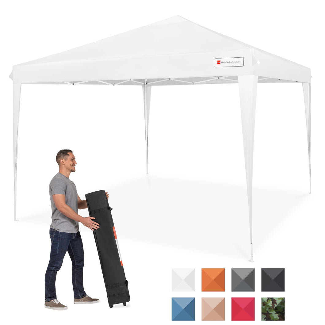Outdoor Portable Pop Up Canopy Tent w/ Carrying Case, 10x10ft