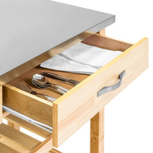 Load image into Gallery viewer, Kitchen Island Utility Cart w/ Stainless Steel Countertop
