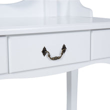 Load image into Gallery viewer, Bathroom Vanity Table Set w/ Round Mirror, Stool
