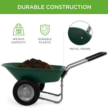 Load image into Gallery viewer, Dual-Wheel Wheelbarrow Garden Cart
