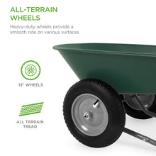 Load image into Gallery viewer, Dual-Wheel Wheelbarrow Garden Cart
