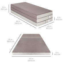 Load image into Gallery viewer, Folding Portable Mattress Topper w/ High-Density Foam
