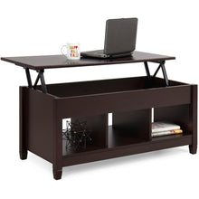 Load image into Gallery viewer, Coffee Table Furniture w/ Hidden Storage, Lift Tabletop, 2 Display Shelves
