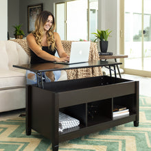 Load image into Gallery viewer, Coffee Table Furniture w/ Hidden Storage, Lift Tabletop, 2 Display Shelves

