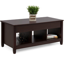 Load image into Gallery viewer, Coffee Table Furniture w/ Hidden Storage, Lift Tabletop, 2 Display Shelves
