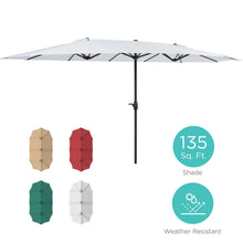 Load image into Gallery viewer, Rectangular Twin Market Patio Umbrella

