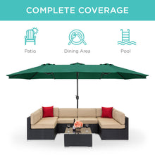 Load image into Gallery viewer, Rectangular Twin Market Patio Umbrella

