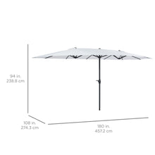 Load image into Gallery viewer, Rectangular Twin Market Patio Umbrella
