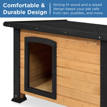 Load image into Gallery viewer, Small Log Cabin Outdoor Dog House w/ Opening Roof
