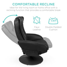 Load image into Gallery viewer, Faux Leather Electric Massage Recliner Chair w/ Stool Ottoman, Remote
