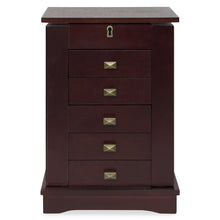 Load image into Gallery viewer, Handcrafted Wooden Tabletop Jewelry Armoire - Brown
