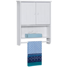 Load image into Gallery viewer, Bathroom Wall Storage Organization Cabinet w/ Double Doors, Towel Bar
