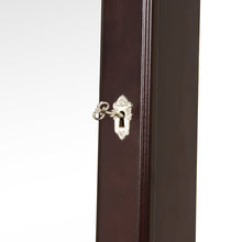 Load image into Gallery viewer, Full Length Tilting Mirrored Jewelry Cabinet Armoire w/ Velvet Interior
