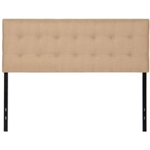 Load image into Gallery viewer, Modern Tufted Fabric Queen Headboard Bedroom Decor w/ Adjustable Steel Legs

