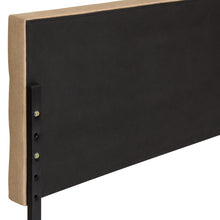 Load image into Gallery viewer, Modern Tufted Fabric Queen Headboard Bedroom Decor w/ Adjustable Steel Legs
