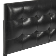 Load image into Gallery viewer, Modern Tufted Fabric Queen Headboard Bedroom Decor w/ Adjustable Steel Legs
