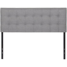 Load image into Gallery viewer, Modern Tufted Fabric Queen Headboard Bedroom Decor w/ Adjustable Steel Legs
