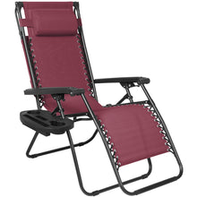 Load image into Gallery viewer, Folding Zero Gravity Recliner Lounge Chair w/ Canopy, Cup Holder
