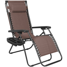 Load image into Gallery viewer, Folding Zero Gravity Recliner Lounge Chair w/ Canopy, Cup Holder
