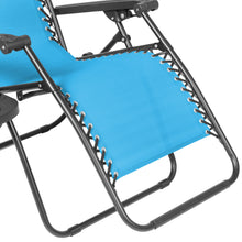 Load image into Gallery viewer, Folding Zero Gravity Recliner Lounge Chair w/ Canopy, Cup Holder
