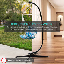 Load image into Gallery viewer, Curved Hanging Hammock C-Stand w/ Steel Frame, Weather-Resistant Finish
