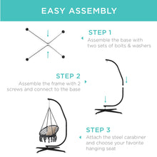 Load image into Gallery viewer, Curved Hanging Hammock C-Stand w/ Steel Frame, Weather-Resistant Finish
