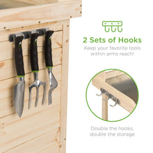 Load image into Gallery viewer, Garden Wooden Potting Bench w/ Metal Tabletop - Natural
