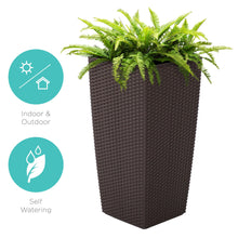 Load image into Gallery viewer, Indoor Outdoor Self-Watering Planter w/ Wheels, Water Gauge
