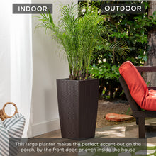 Load image into Gallery viewer, Indoor Outdoor Self-Watering Planter w/ Wheels, Water Gauge
