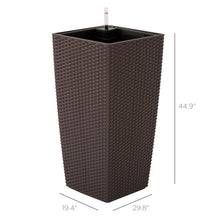 Load image into Gallery viewer, Indoor Outdoor Self-Watering Planter w/ Wheels, Water Gauge
