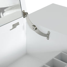 Load image into Gallery viewer, Bathroom Vanity Table Set w/ Square Mirror, Stool
