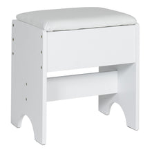 Load image into Gallery viewer, Bathroom Vanity Table Set w/ Square Mirror, Stool
