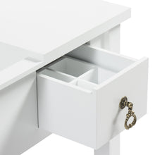 Load image into Gallery viewer, Bathroom Vanity Table Set w/ Square Mirror, Stool
